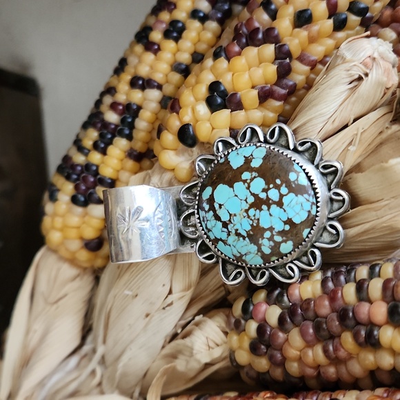 Stunning NWOT Native American Navajo Turquoise & Sterling Large Pendant 🩵🤎 - Picture 1 of 11